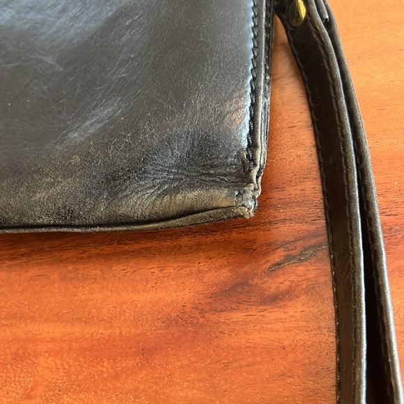 Vintage Men’s Umi Distressed Black Brown Leather Large Zip Portfolio Briefcase - Picture 12 of 14